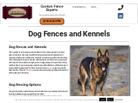 Dog fences and kennels in many sizes delivered and set up .