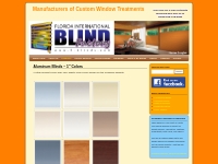 Aluminum Blinds - 1´´ Colors - Manufacturers of Custom Window Treatmen