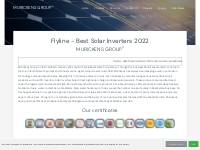 Flyline | Murickens | Best Solar Inverters 2022 | solar inverter manuf