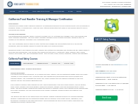 California Food Handler Manager Training | Certified Food Manager Cour