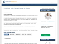 Florida Food Handler Training $10.00 | Food Manager ANSI Certification