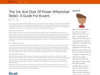 The Ins And Outs Of Power Wheelchair Retail: A Guide For Buyers | Medi