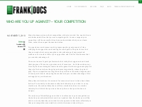Who are you up against? - Your competition - FrankDocs UKFrankDocs UK