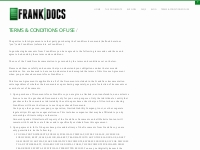 Terms and Conditions of Use for franchise documents - frankdocs.co.ukF