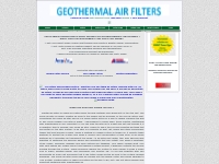 Geothermal Heating and cooling Filter Information
