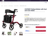 Compact and Convenient Red Rollator with Storage