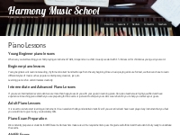 Piano Lessons by experienced Piano Teacher - Harmony Music school
