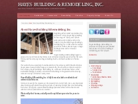 About Hayes Building   Remodeling, Inc. Construction Company