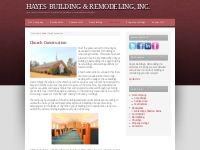 New Church Construction   Remodeling - Hayes Building   Remodeling, In