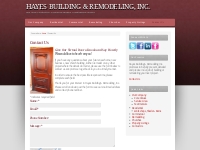 Contact the Builder - Hayes Building   Remodeling, Inc.