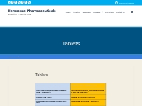 Tablets | Hemscure Pharmaceuticals