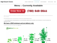 Menu   Currently Available   High Desert Clones