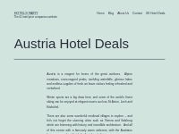 Austria Hotel Deals - Compare Hotels and Save