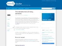   		  The details and summary elements | HTML5 Doctor