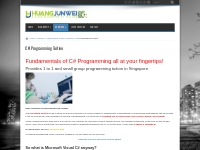 C# Programming Tuition Singapore | Best Coding Help