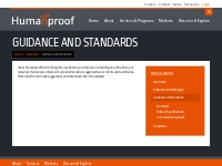 Guidance and Standards | Resources | Humanproof
