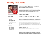Identity Theft Scam  Identity Theft Protection Archives - Identity The