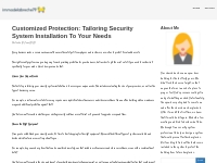 Customized Protection: Tailoring Security System Installation To Your 