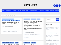.Net Troubleshoot   Java .Net