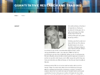 About - QUANTITATIVE RESEARCH AND TRADING