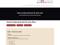 How to clean and care for your floor - J G Supplies Just Clean Janitor