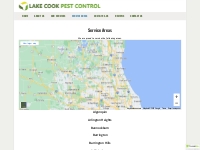 Service Areas - Lake Cook Pest Control - Pest Control Services