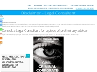 Disclaimer - Legal Consultant - Civil Lawyers - Criminal Lawyers - Cor