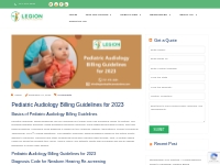 Pediatric Audiology Billing Guidelines for 2023