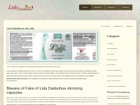 Lida Daidaihua PLUS. Beware of Fake of Lida Daidaihua slimming capsule