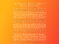 The Tang Dao A Timeless Symbol of Chinese Martial Arts