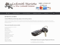 Automotive Locksmith Services - Marietta GA : (678) 889-1555