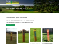 Hardwood - Slim Line Tee Posts - Martyn Lane Golf Signs