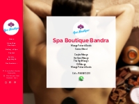 Massage Parlour in Bandra, Spa Boutique Bandra, Massage Parlour in Mah