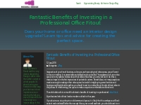 Fantastic Benefits of Investing in a Professional Office Fitout - Appr