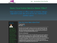 Does Your Home Need a Water Filter? - Appreciating Beauty: An Interior