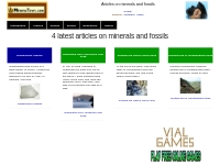 4 latest articles on minerals and fossils