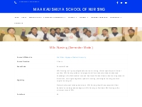 M.Sc Nursing - Maa Kaushalya School of Nursing and Paramedicals