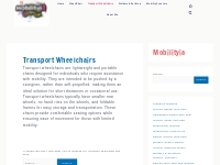 Transport Wheelchairs - Mobility Review