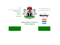 NIGERIA - Nigeria Police Clearance Certificate