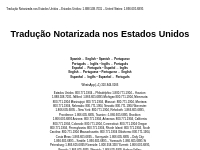Tradução Notarizada - Português - Inglês - Tradução Notarizada nos   E