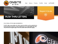 Push Thru Letter Signs Edmonton   Calgary, Alberta | OnSite Sign Group