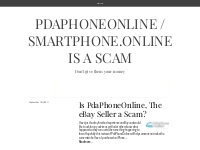 PdaPhoneOnline / Smartphone.online Is a Scam | Don t give them your mo