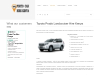  4x4 Toyota Prado Land cruiser hire in Kenya | 4x4 Toyota Prado car hi