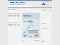 Quality Policy | Prajna India