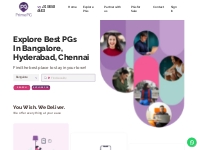 Explore PG in Bangalore,Hyderabad and Chennai | Pgs Hostels Near Me | 