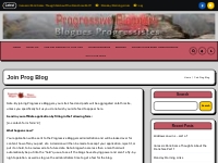 Join Prog Blog   Progressive Bloggers // Blogues progressistes