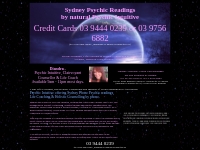Sydney Psychic Readings by natural Psychic Intuitive