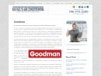Goodman AC Repair Services Miami Beach FL, Call at 786-475-3280