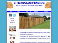 E. REYNOLDS FENCING, BIRKENHEAD, WIRRAL: HOME - WOODEN FENCING PANELS 
