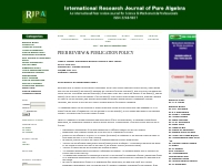 Peer Review & Publication Policy